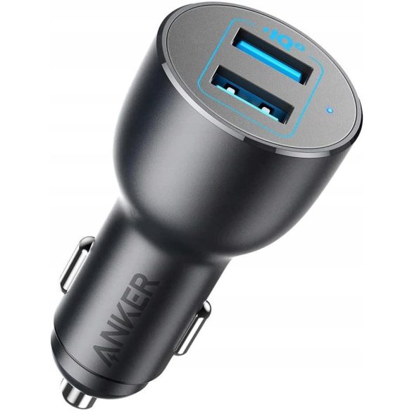 Anker PowerDrive III autós 2xUSB-A csatlakozással 36W - fekete