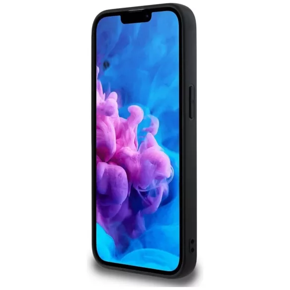 Guess PU Grained Big 4G and Classic Logo kemény tok iPhone 16e-hez - fekete