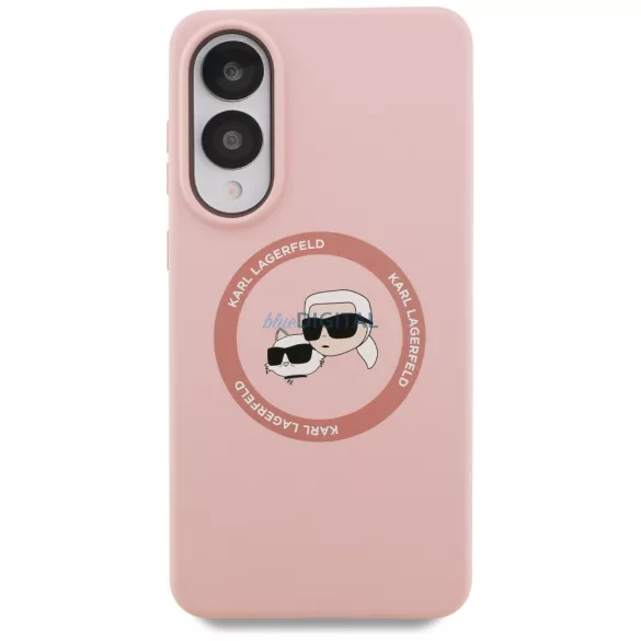 Karl Lagerfeld tok Samsung Galaxy S25 Edge – MÁGNESES SZILIKON, KÉTFEJŰ, rózsaszín
