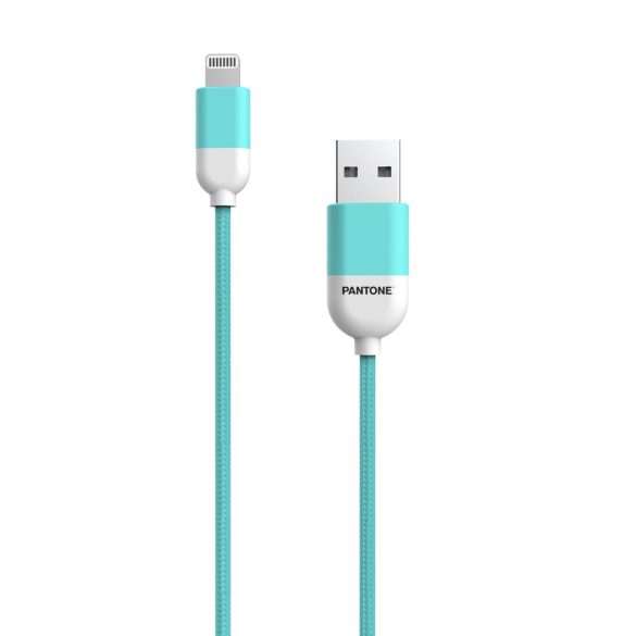 Pantone PT-LCS001-5 MFi USB-A - Lightning kábel 2.4A 1.5m - türkizkék