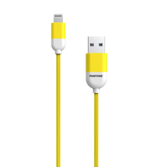 Pantone PT-LCS001-5 MFi USB-A - Lightning kábel 2.4A 1.5m - sárga