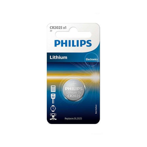 Philips Lithium elem CR2025 - 1db