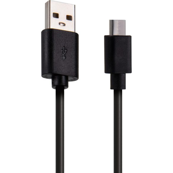 Setty USB-A - microUSB kábel 1 m 2A - fekete