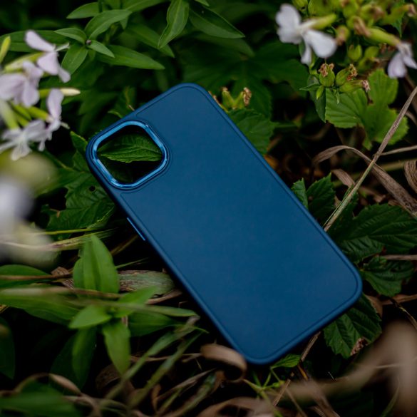 Satin tok iPhone 14 Pro Max - sötétkék