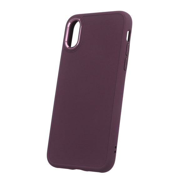 Satin tok iPhone X/XS - bordó