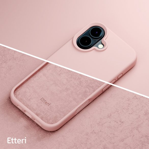Etteri Silicone tok iPhone 16 Plus - halvány rózsaszín