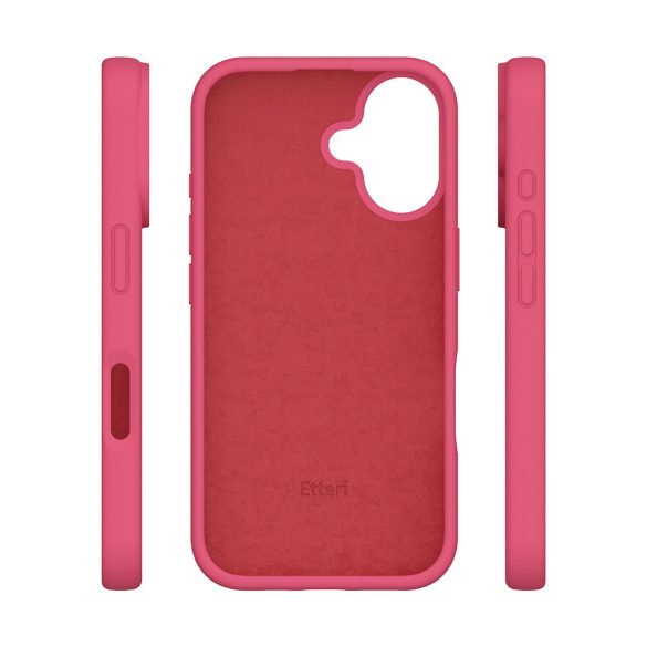 Etteri Silicone tok iPhone 16 Plus - málnapiros