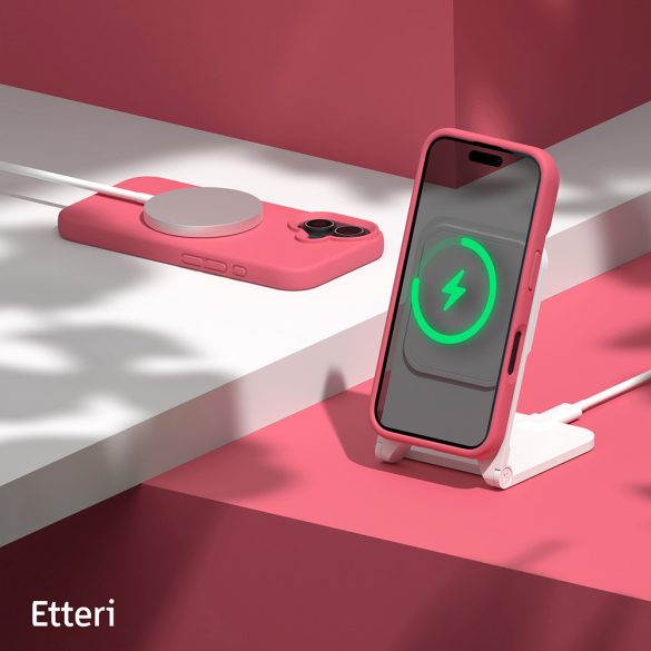 Etteri Silicone tok iPhone 16 Plus - málnapiros