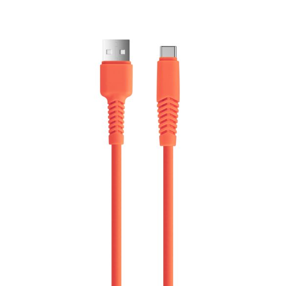 Setty KSA-C-1.5210 USB-A - Type-C kábel 2.1A 1.5m - narancssárga
