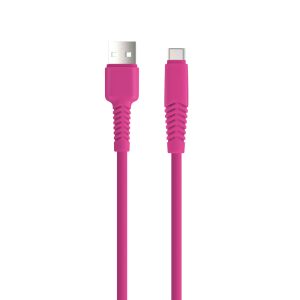 Setty KSA-C-1.526 USB-A - Type-C kábel 2A 1.5m - rózsaszín