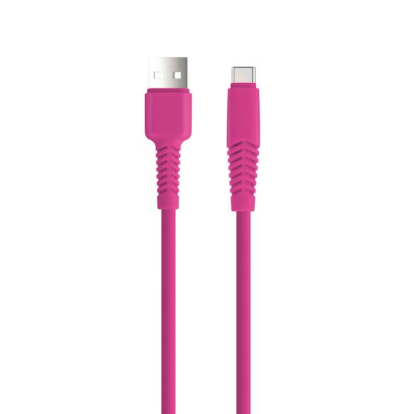 Setty KSA-C-1.526 USB-A - Type-C kábel 2A 1.5m - rózsaszín