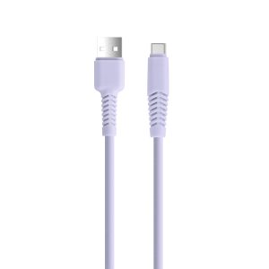 Setty KSA-C-1.529 USB-A - Type-C kábel 2.1A 1.5m - lila