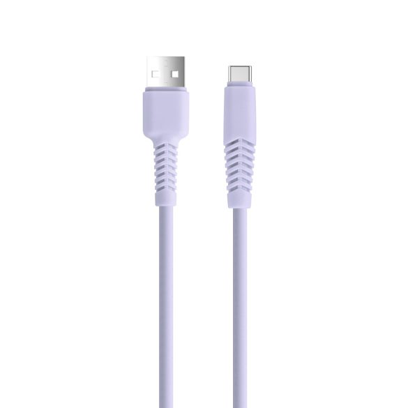 Setty KSA-C-1.529 USB-A - Type-C kábel 2.1A 1.5m - lila