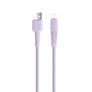 Setty KSA-L-1.529 USB-A - Lightning kábel 2.1A 1.5m - lila