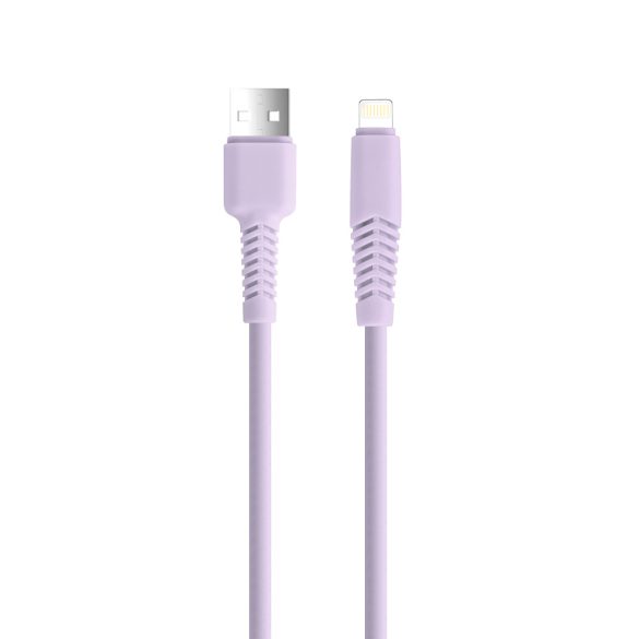 Setty KSA-L-1.529 USB-A - Lightning kábel 2.1A 1.5m - lila