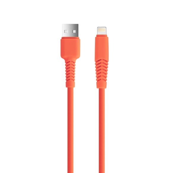 Setty KSA-L-1.523 USB-A - Lightning kábel 2.1A 1.5m - narancssárga
