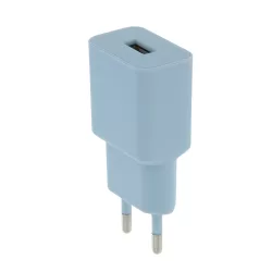   Setty LSIM-A-123 hálózati töltő 1xUSB-A csatlakozással 2.4A - kék