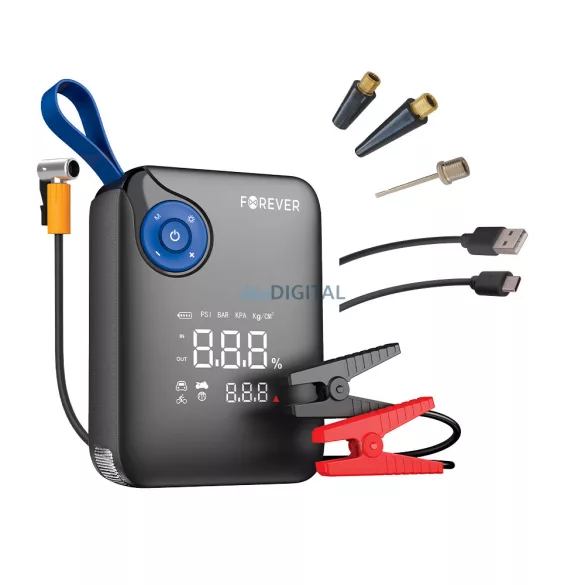 Forever jump starter 4in1 JS-400 26,64Wh fekete-kék
