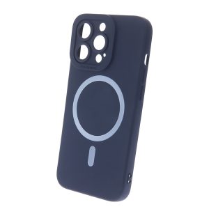 Silicon MagSafe-kompatibilis tok iPhone 14 Pro - sötétkék