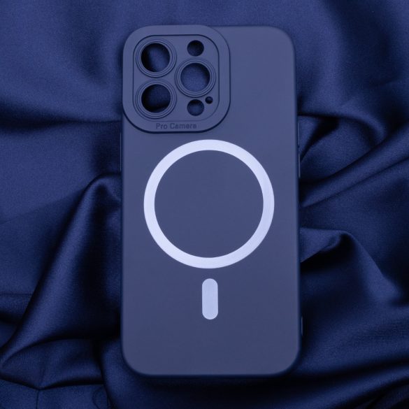 Silicon MagSafe-kompatibilis tok iPhone 14 Pro - sötétkék