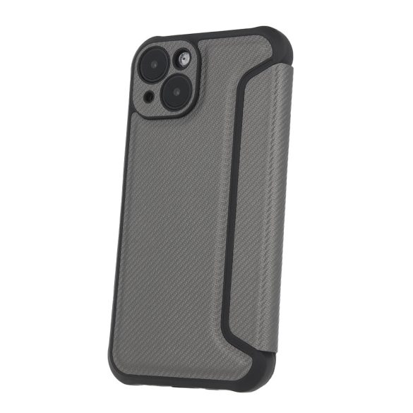 Smart Carbon könyvtok iPhone 16 Pro Max - ezüst színű