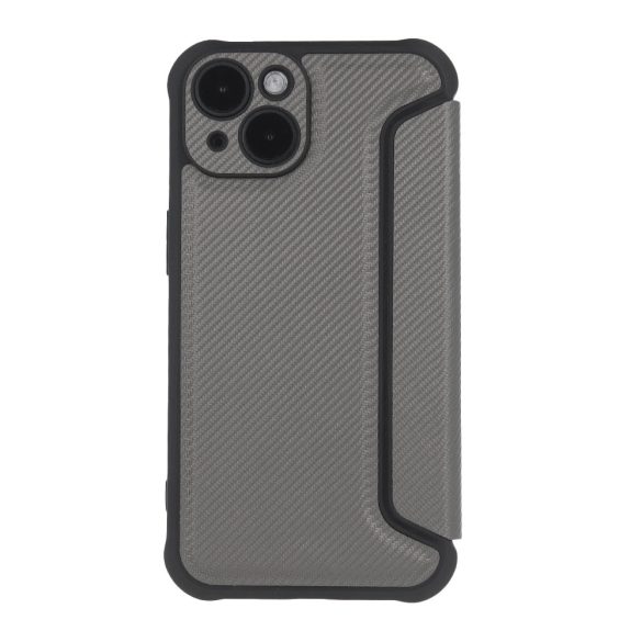 Smart Carbon könyvtok iPhone 16 Pro Max - ezüst színű