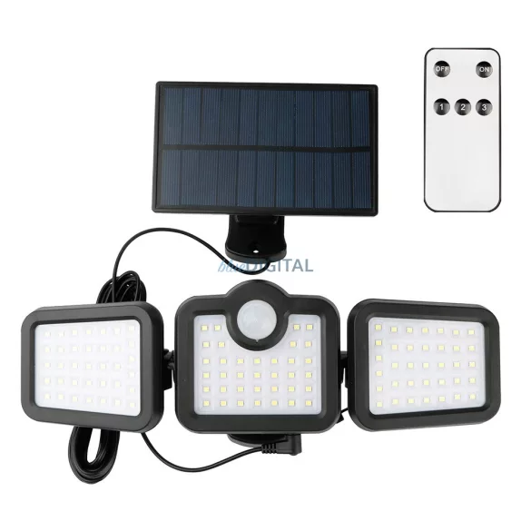 Forever Light napenergiás lámpa LED SUNARI FLS-04 108*SMD PIR 8W 600lm 6000K 2400mAh Li-Ion