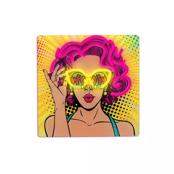 Neon ART LED POWER WOMAN sárga lila FLA02 Forever Light