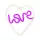 Neon LED LOVE W SERCU lila fehér NNE02 Neolia