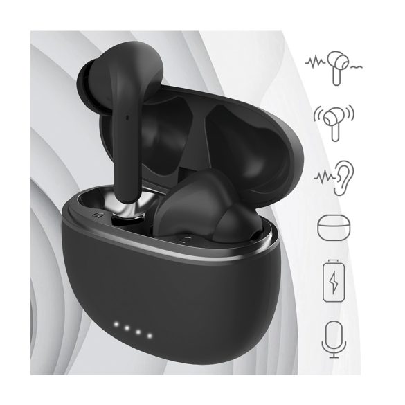 Forever TWE-210 bluetooth fülhallgató ANC - fekete