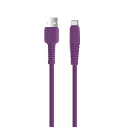 Setty KSA-C-1.5219 USB-A - Type-C kábel 2.1A 1.5m - lila