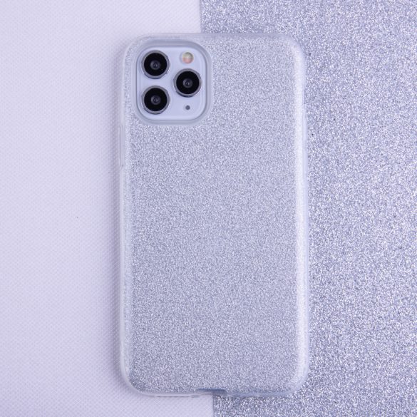 Glitter tok Samsung Galaxy S23 Ultra - ezüst színű