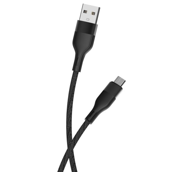 Maxlife MXUC-07 USB-A - microUSB kábel 1m 2.4A - fekete