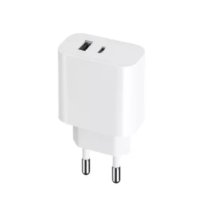 Maxlife MXTC-06 hálózati töltő 1xUSB-A és 1xUSB-C csatlakozással PD QC 30W - fehér