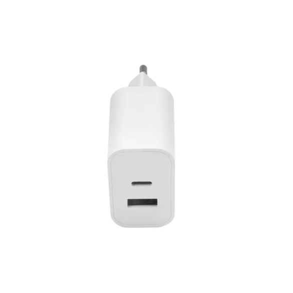 Maxlife MXTC-06 hálózati töltő 1xUSB-A és 1xUSB-C csatlakozással PD QC 30W - fehér