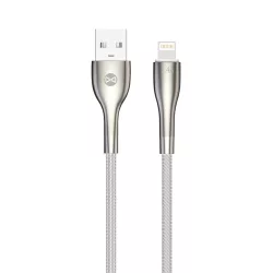 Forever Sleek USB-A - Lightning kábel 2.4A 1m - fehér