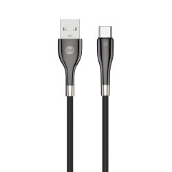 Forever Sleek USB-A - Type-C kábel 3A 1m - fekete