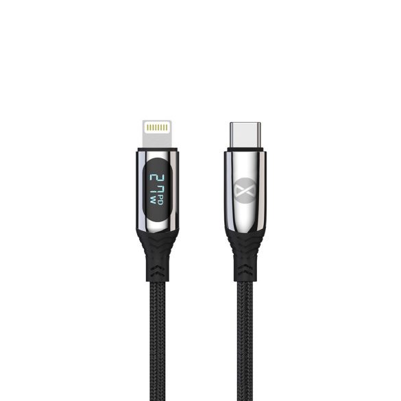 Forever LCD Type-C - Lightning kábel 27W 1m - fekete