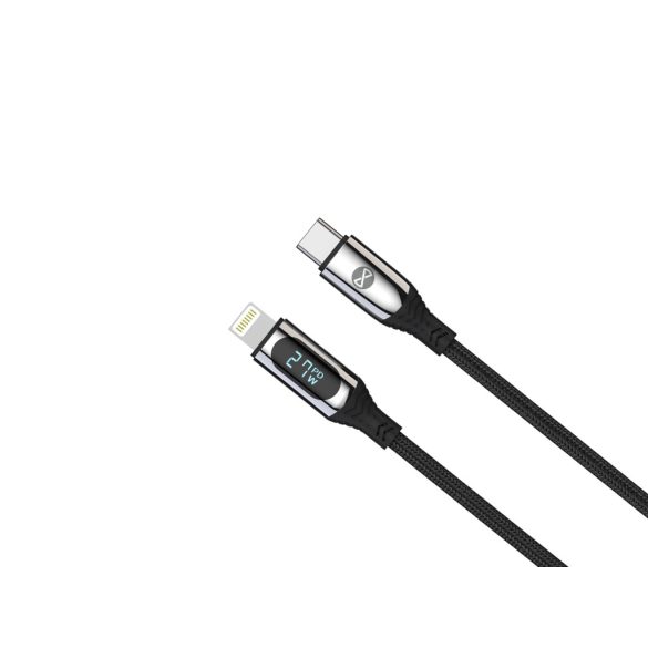 Forever LCD Type-C - Lightning kábel 27W 1m - fekete
