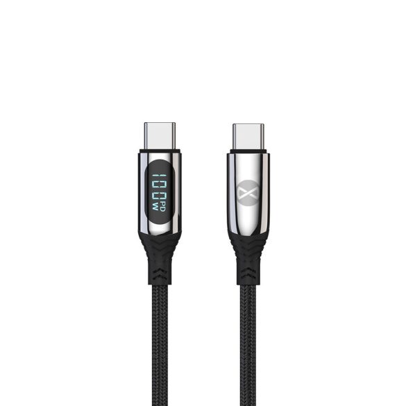 Forever LCD Type-C - Type-C kábel 100W 1m - fekete