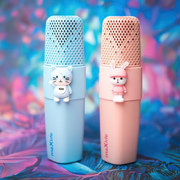 Maxlife Animal MXBM-500 Bluetooth mikrofon hangszóróval - kék