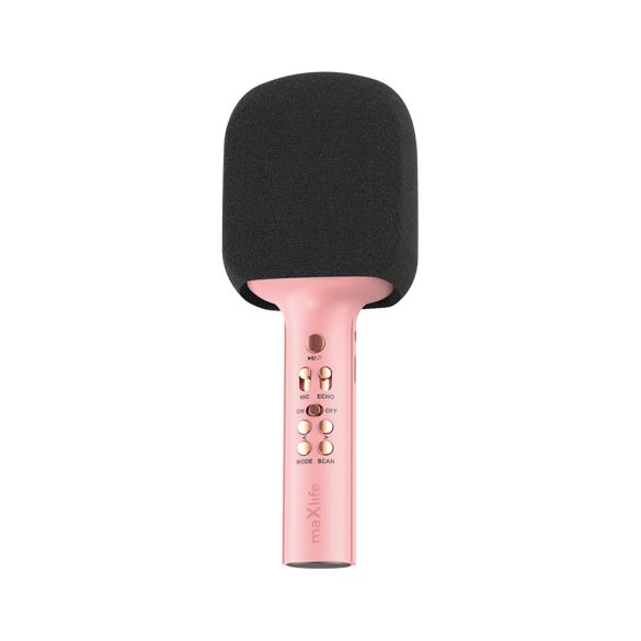 Maxlife MXBM-600 Bluetooth mikrofon hangszóróval - rózsaszín