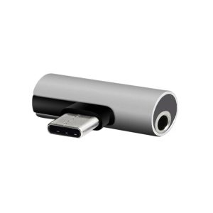 Setty AD-C-JC-7 USB-C - 3.5mm jack/USB-C audio adapter - ezüst színű