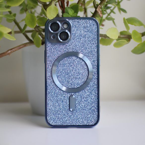 Glitter Chrome MagSafe-kompatibilis tok iPhone 14 Pro - kék
