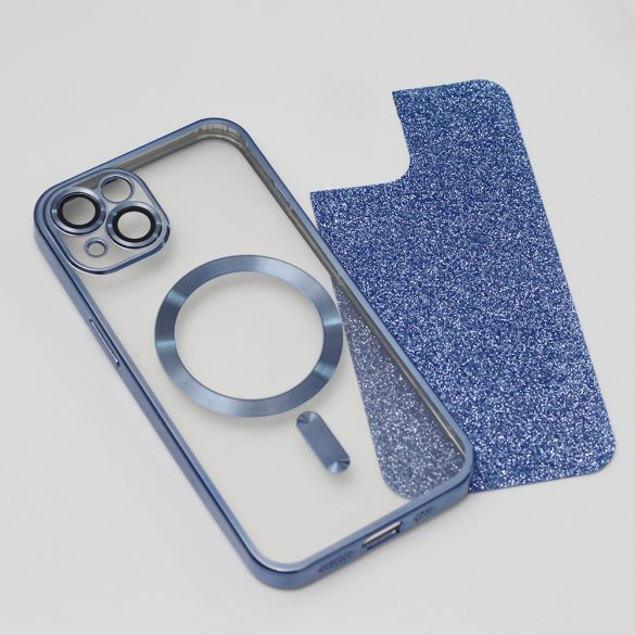 Glitter Chrome MagSafe-kompatibilis tok iPhone 14 Pro - kék
