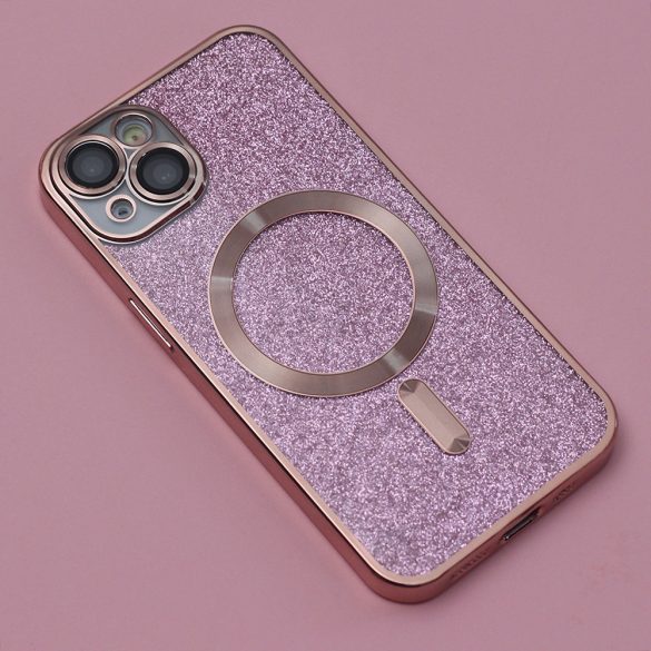 Glitter Chrome MagSafe-kompatibilis tok iPhone 14 Pro - rózsaszín