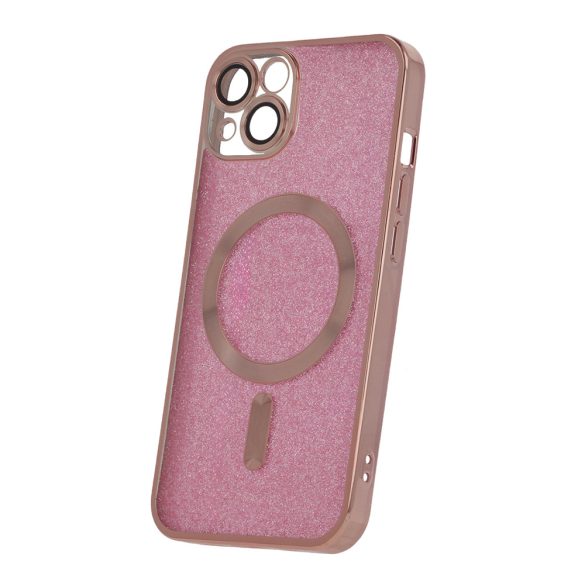 Glitter Chrome MagSafe-kompatibilis tok iPhone 12 - rózsaszín