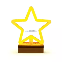   Neon Wood Stand LED GWIAZDA meleg fehér FLNW04 Forever Light
