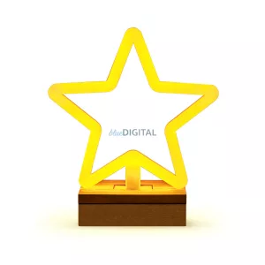 Neon Wood Stand LED GWIAZDA meleg fehér FLNW04 Forever Light