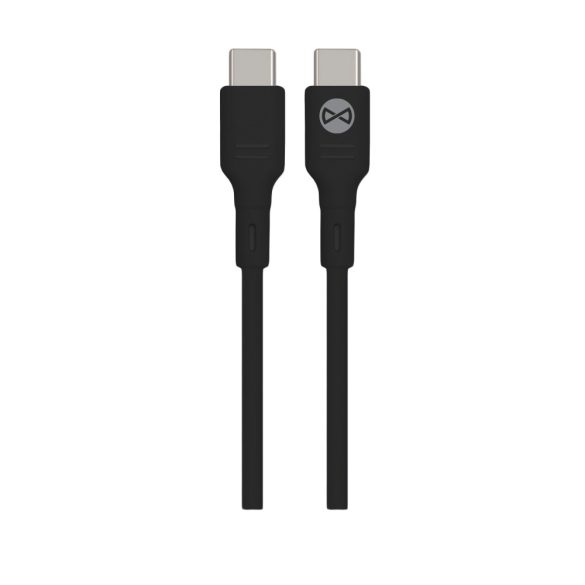 Forever CC-06 autós töltő 1xUSB-A és 1xUSB-C csatlakozással + USB-C - USB-C kábel 60W PD QC - fekete